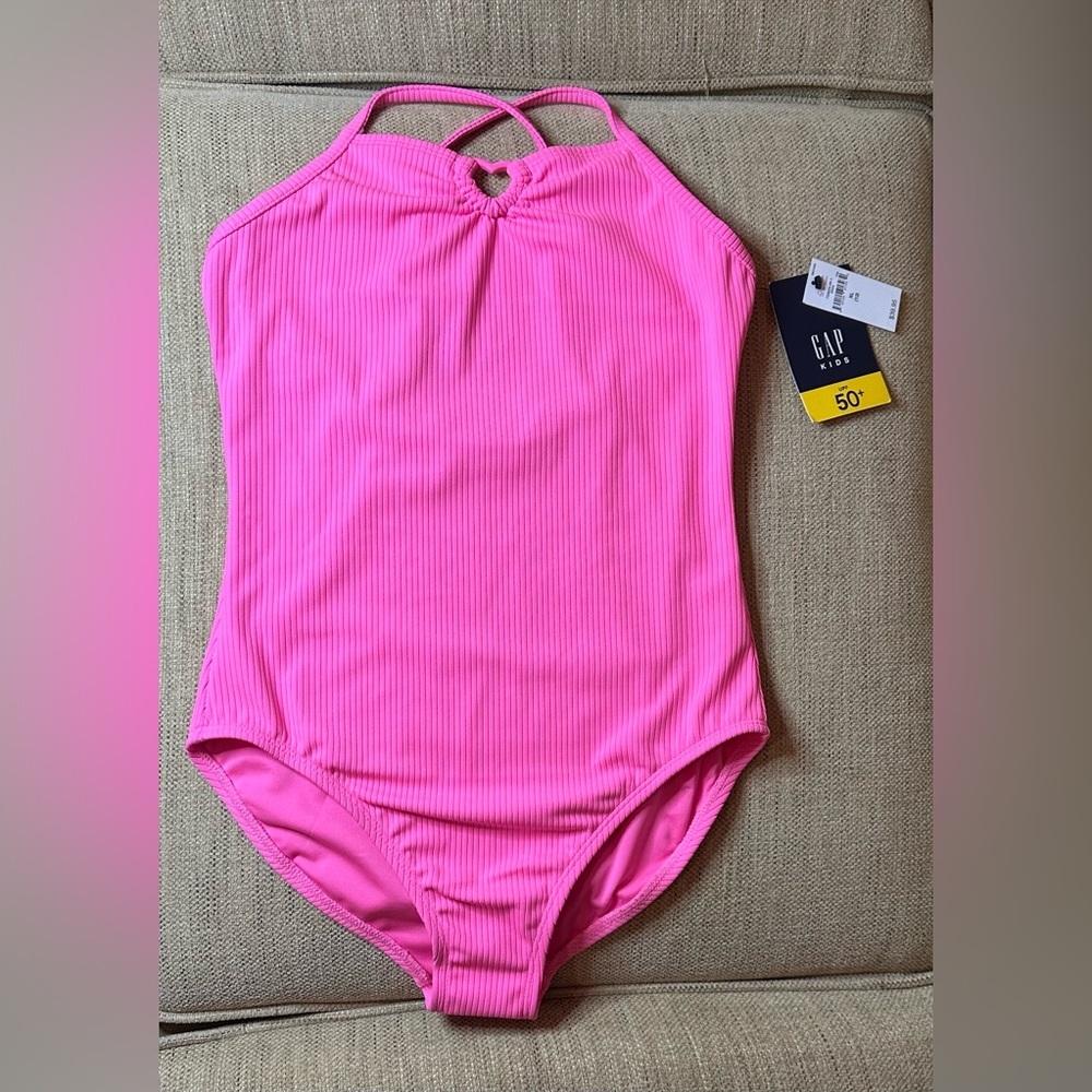 🆕 NWT Gap Kids Girls Ribbed One-Piece Swimsuit 🆕